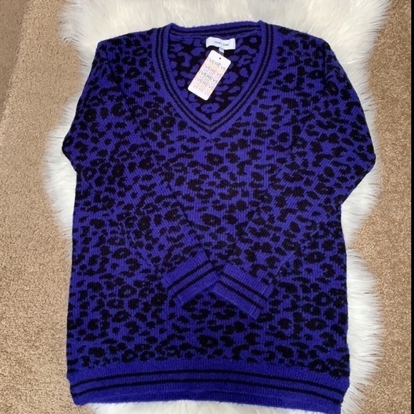 John + Jenn Leopard Print V Neck Sweater - Picture 7 of 13